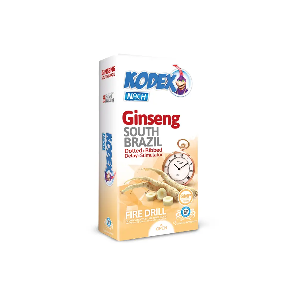 ginseng-12 کاندوم تاخیری جینسینگ ساده کدکس 12 عددی - Image 1