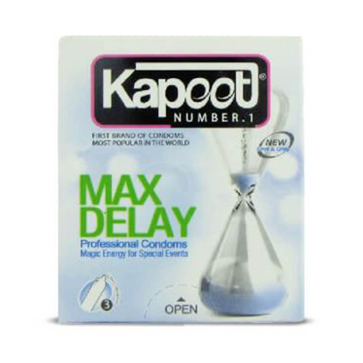 kapoot-max-delay-3pcs کاندوم 3 عددي تاخيري فوق العاده کاپوت - Image 1